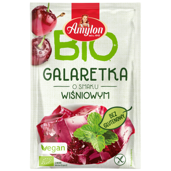 GALARETKA Z AGAREM O SMAKU WIŚNIOWYM BEZGLUTENOWA BIO 40 g - AMYLON