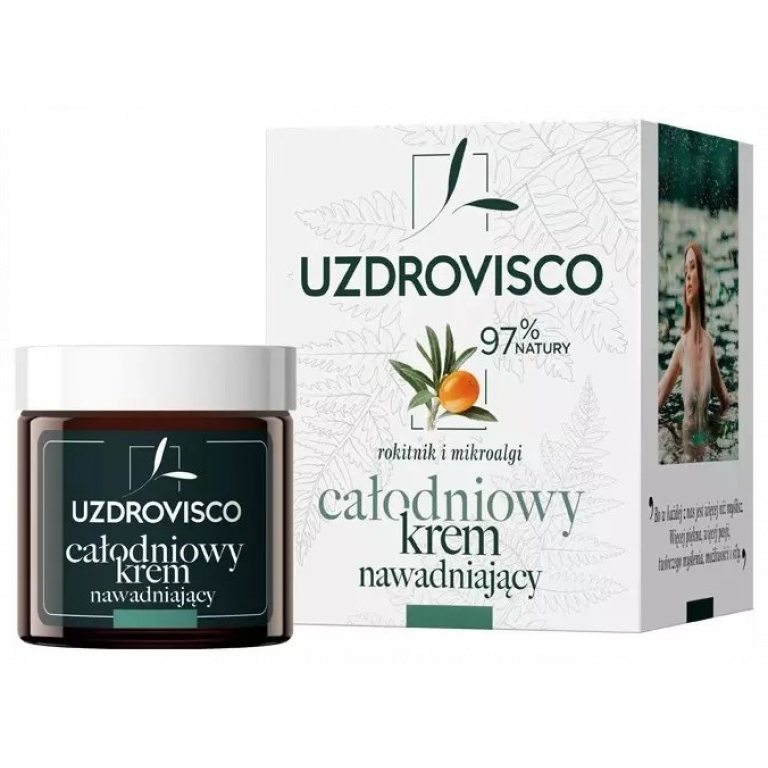 KREM DO TWARZY NAWADNIAJĄCY Z MIKROALGAMI 50 ml - UZDROVISCO (ROKITNIK)