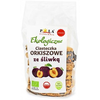 CIASTKA ORKISZOWE ZE ŚLIWKĄ BEZ DODATKU CUKRU BIO 170 g - PIEKARNIA POLA