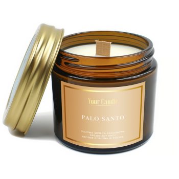 ŚWIECA SOJOWA ZAPACHOWA Z DREWNIANYM KNOTEM PALO SANTO 120 ml - YOUR CANDLE