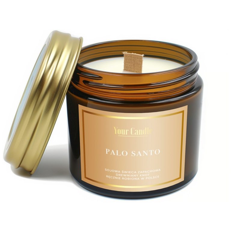 ŚWIECA SOJOWA ZAPACHOWA Z DREWNIANYM KNOTEM PALO SANTO 120 ml - YOUR CANDLE
