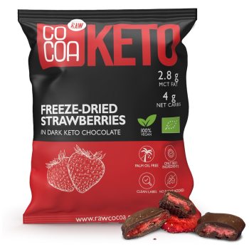 TRUSKAWKI W CZEKOLADZIE CIEMNEJ BEZ DODATKU CUKRÓW KETO BIO 40 g - COCOA
