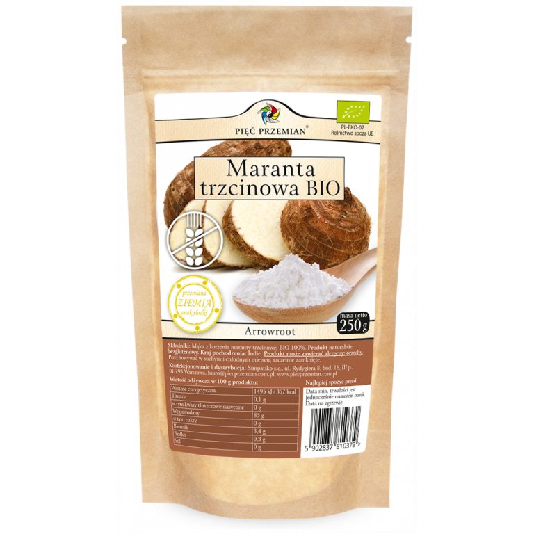 MARANTA TRZCINOWA BEZGLUTENOWA BIO 250 g - PIĘĆ PRZEMIAN