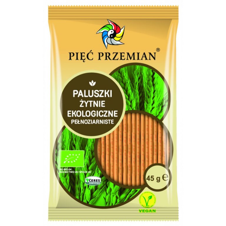 PALUSZKI ŻYTNIE PEŁNOZIARNISTE BIO 45 g - PIĘĆ PRZEMIAN