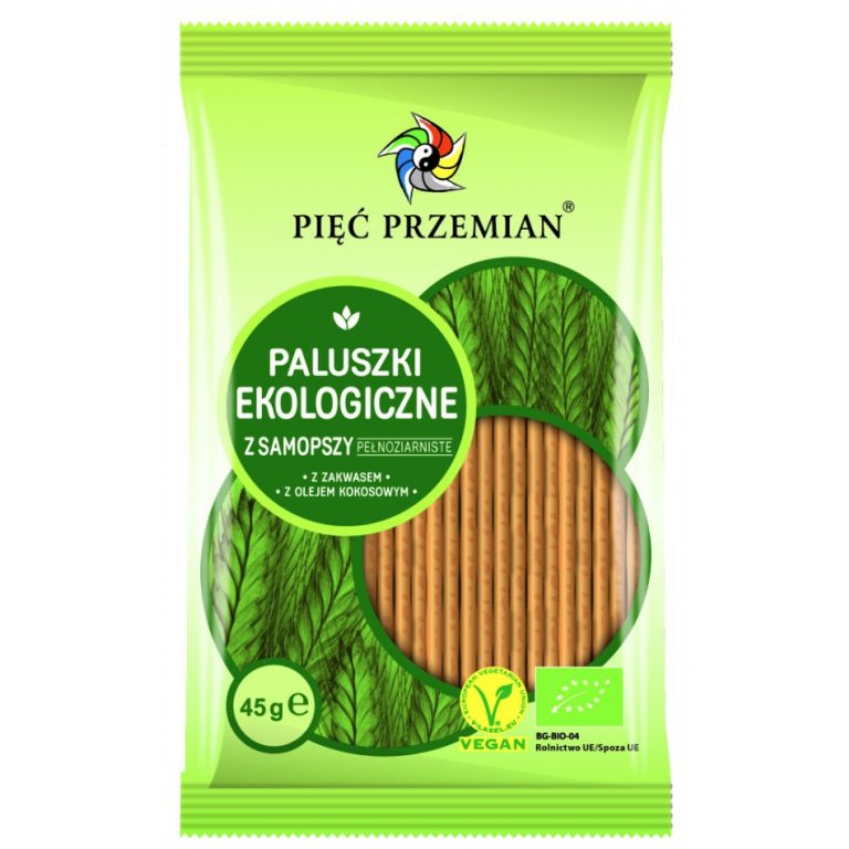 PALUSZKI Z SAMOPSZY PEŁNOZIARNISTE BIO 45 g - PIĘĆ PRZEMIAN