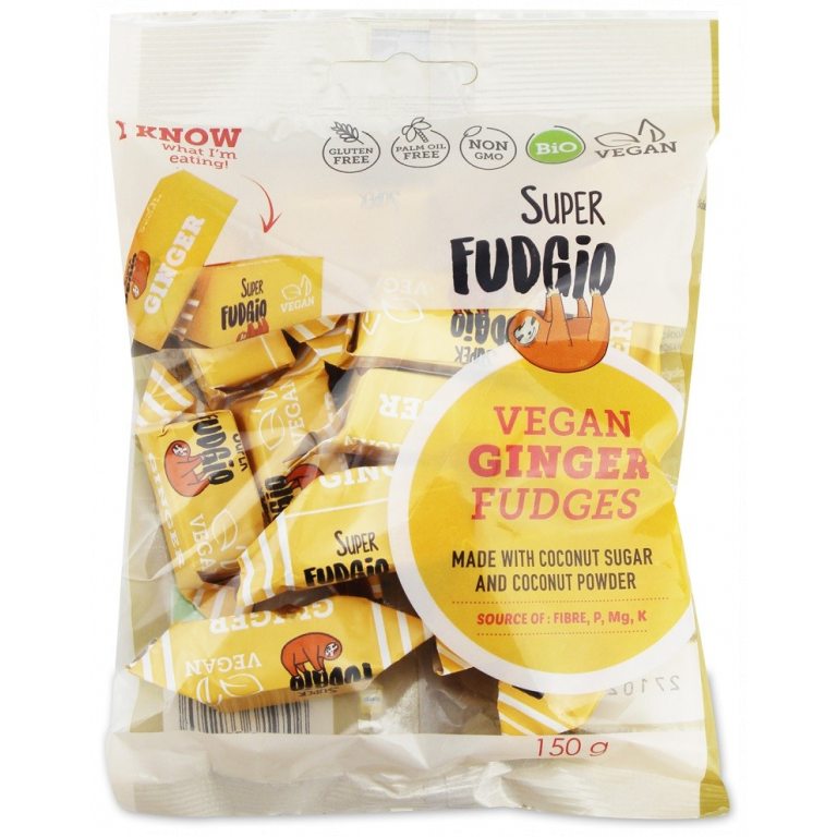 KRÓWKI IMBIROWE BEZMLECZNE BEZGLUTENOWE BIO 150 g - ME GUSTO (SUPER FUDGIO)