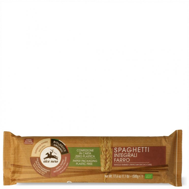 MAKARON (Z PŁASKURKI RAZOWY) SPAGHETTI BIO 500 g - ALCE NERO