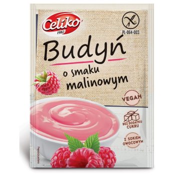 BUDYŃ O SMAKU MALINOWYM BEZGLUTENOWY 40 g - CELIKO