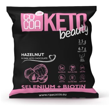 ORZECHY LASKOWE W KETO CZEKOLADZIE CIEMNEJ BEAUTY BEZGLUTENOWE 70 g - COCOA