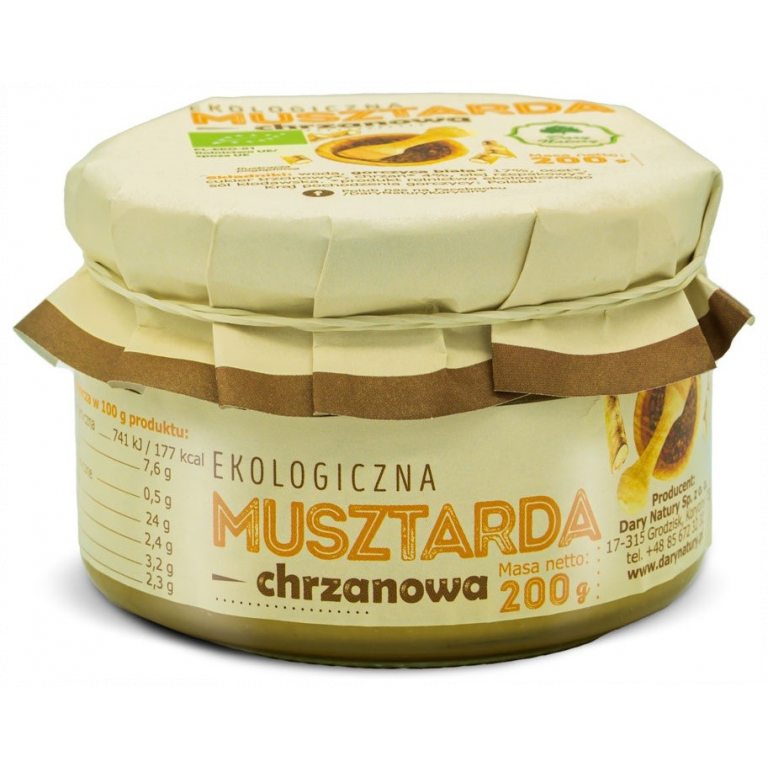 MUSZTARDA CHRZANOWA BIO 200 g – DARY NATURY