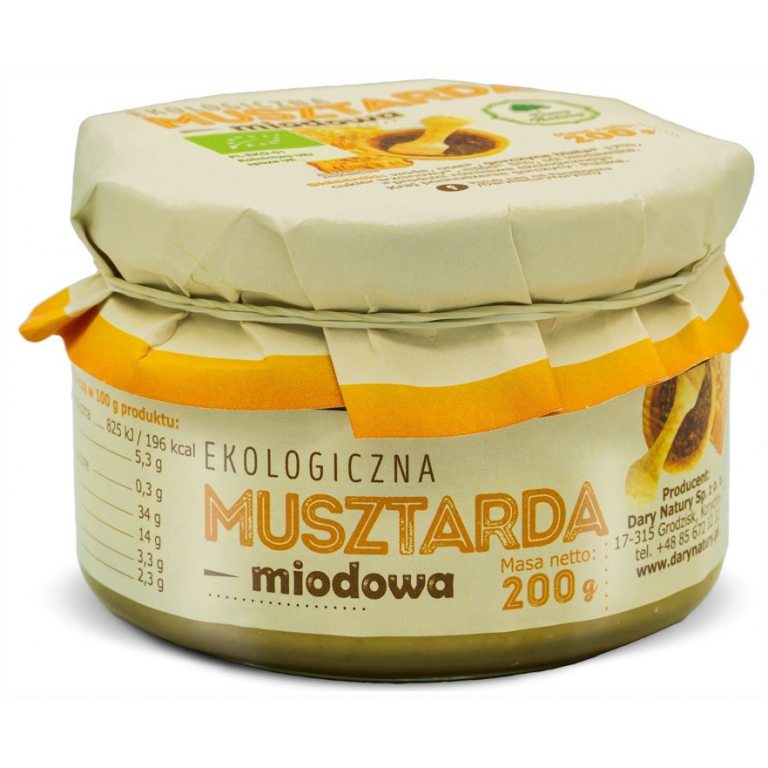 MUSZTARDA MIODOWA BIO 200 g - DARY NATURY