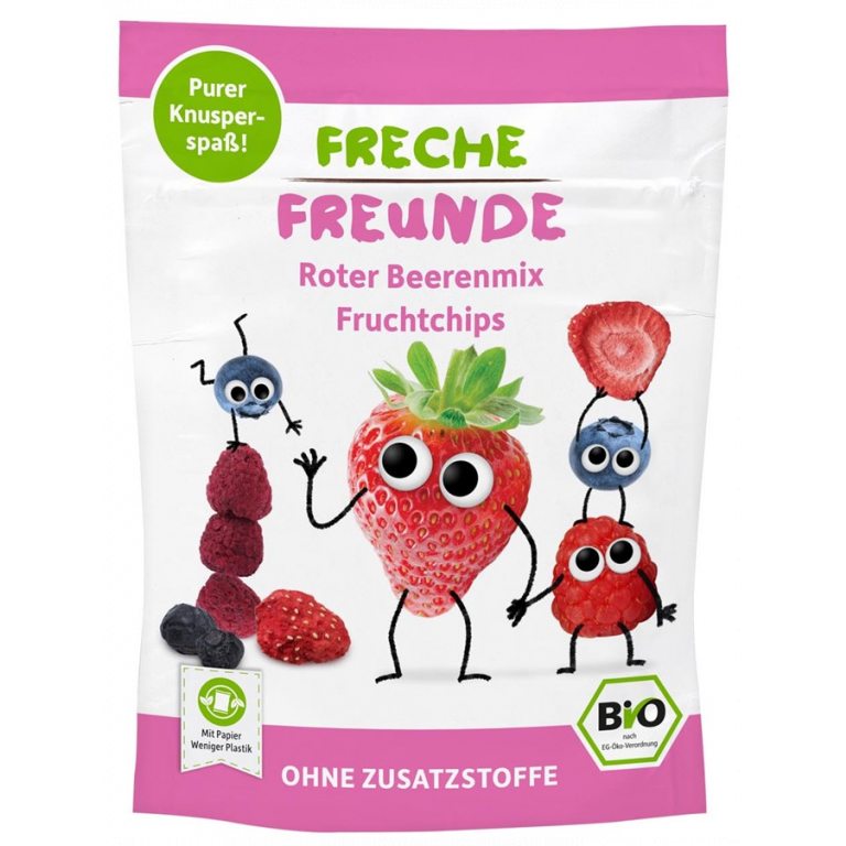 CHIPSY OWOCE JAGODOWE DLA DZIECI BEZGLUTENOWE BIO 10 g - FRECHE FREUNDE