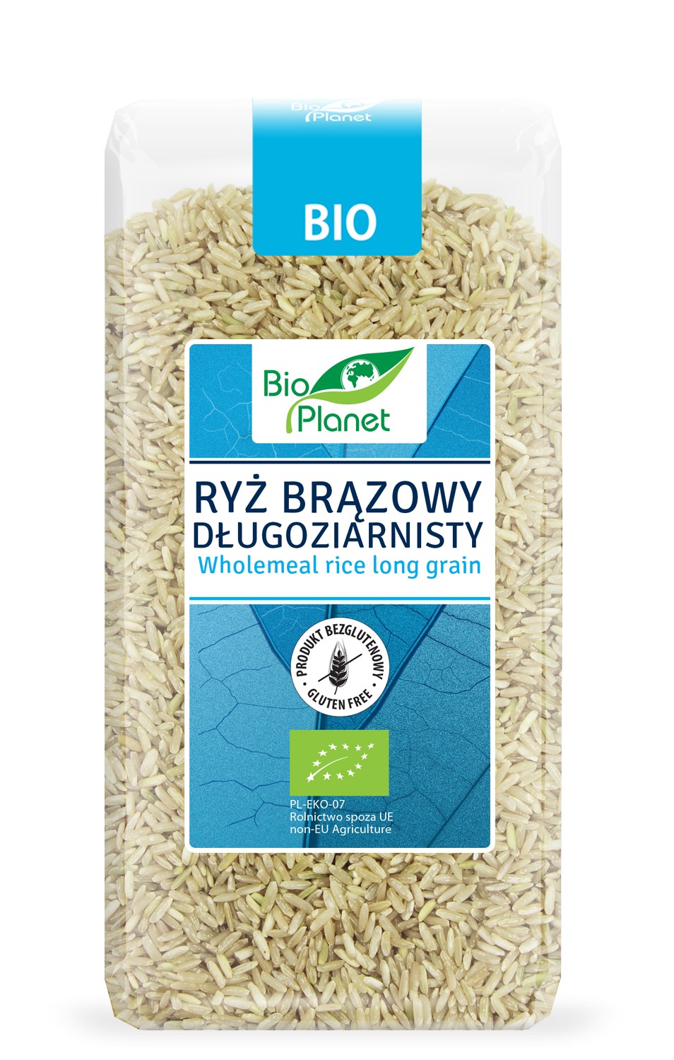 RYŻ BRĄZOWY DŁUGOZIARNISTY BEZGLUTENOWY BIO 500 g - BIO PLANET