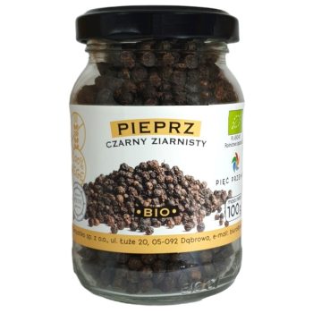 PIEPRZ CZARNY ZIARNISTY BEZGLUTENOWY BIO 100 g - PIĘĆ PRZEMIAN