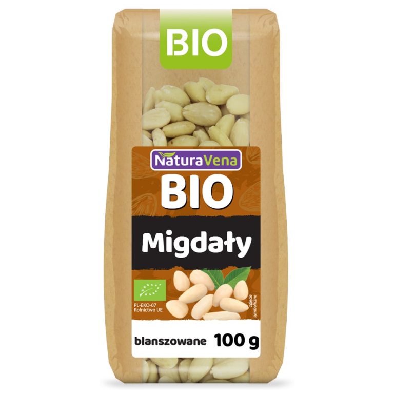 MIGDAŁY BLANSZOWANE BIO 100 g - NATURAVENA