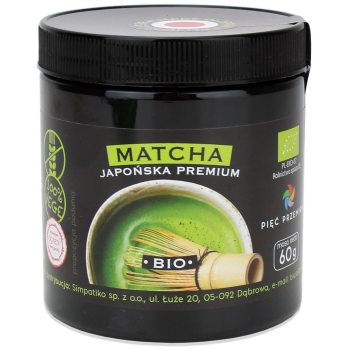 HERBATA ZIELONA MATCHA JAPOŃSKA BEZGLUTENOWA BIO 60 g - PIĘĆ PRZEMIAN