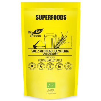 SOK Z MŁODEGO JĘCZMIENIA SPROSZKOWANY BIO 150 g - BIO PLANET SUPERFOODS