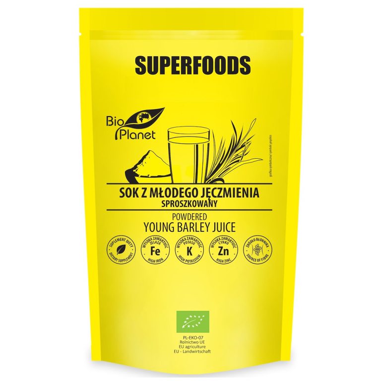 SOK Z MŁODEGO JĘCZMIENIA SPROSZKOWANY BIO 150 g - BIO PLANET SUPERFOODS