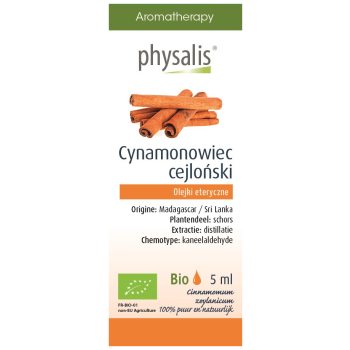 OLEJEK ETERYCZNY CYNAMONOWIEC CEJLOŃSKI BIO 5 ml - PHYSALIS
