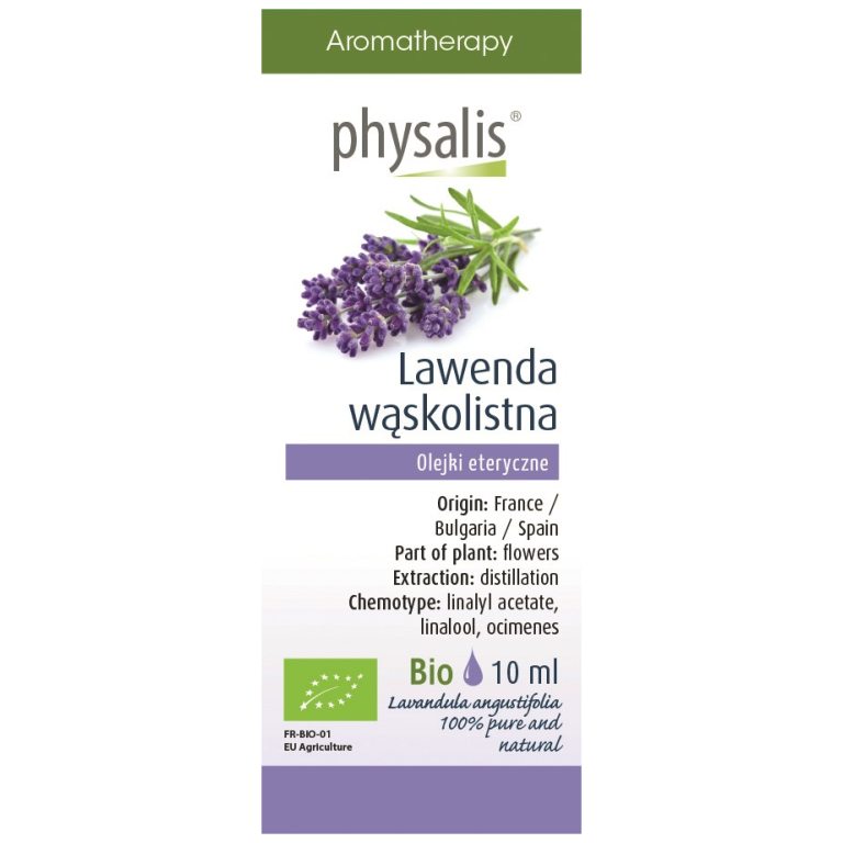 OLEJEK ETERYCZNY LAWENDA WĄSKOLISTNA BIO 10 ml - PHYSALIS