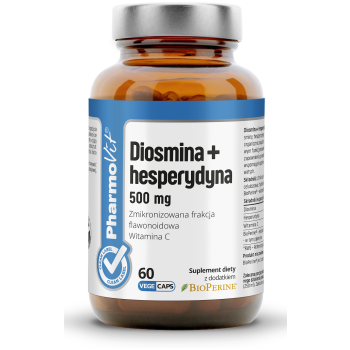 DIOSMINA + HESPERYDYNA BEZGLUTENOWA 60 KAPSUŁEK - PHARMOVIT (CLEAN LABEL)