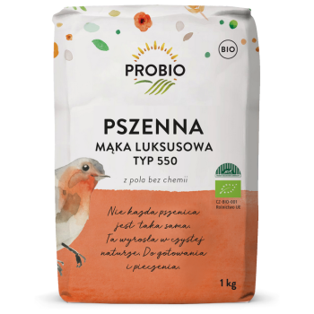 MĄKA PSZENNA LUKSUSOWA TYP 550 BIO 1 kg - PROBIO