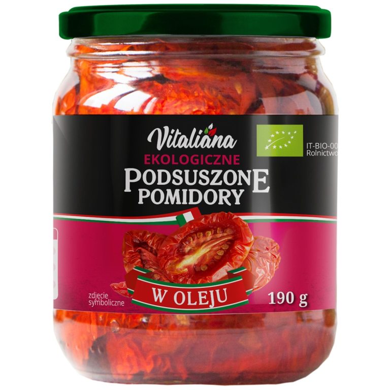 POMIDORY PODSUSZONE W OLEJU BIO 190 g (120 g) - VITALIANA