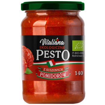 PESTO Z SUSZONYCH POMIDORÓW BIO 140 g - VITALIANA