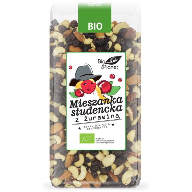 MIESZANKA STUDENCKA Z ŻURAWINĄ BIO 400 g - BIO PLANET