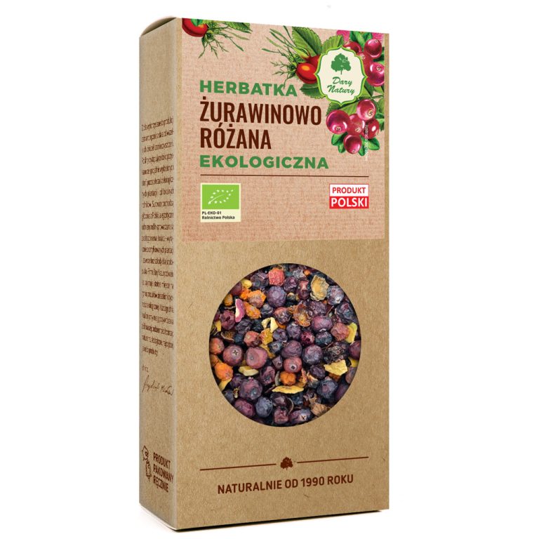 HERBATKA ŻURAWINOWO - RÓŻANA BIO 100 g - DARY NATURY