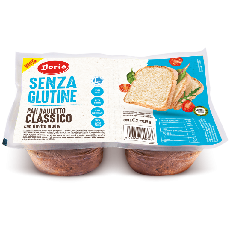 CHLEB TOSTOWY KLASYCZNY KROJONY BEZGLUTENOWY (2 szt.) 350 g - DORIA
