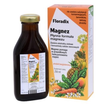 MAGNEZ W PŁYNIE BEZGLUTENOWY 250 ml - SALUS (FLORADIX)