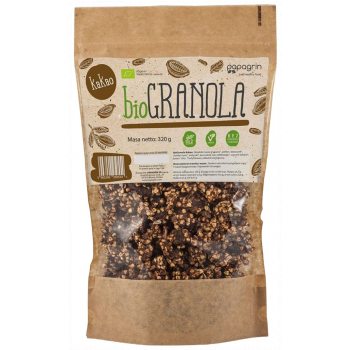 GRANOLA Z KAKAO BEZ DODATKU CUKRÓW BEZGLUTENOWA BIO 320 g - PAPAGRIN