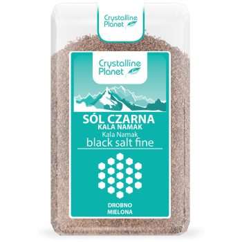 SÓL CZARNA KALA NAMAK DROBNO MIELONA 600 g - CRYSTALLINE PLANET