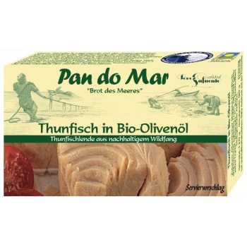 TUŃCZYK BONITO W BIO OLIWIE Z OLIWEK EXTRA VIRGIN 120 g (90 g) - PAN DO MAR