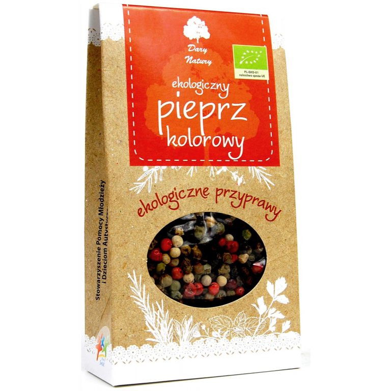 PIEPRZ KOLOROWY ZIARNO BIO 30 g - DARY NATURY