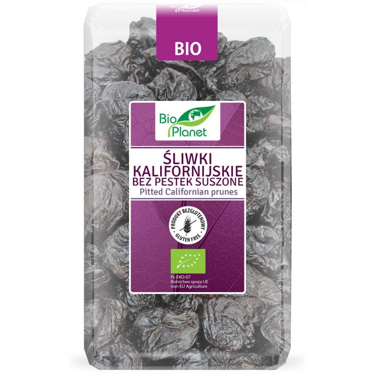 ŚLIWKI KALIFORNIJSKIE SUSZONE BEZGLUTENOWE BIO 1 kg - BIO PLANET