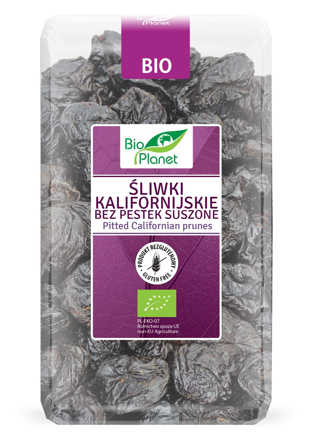 ŚLIWKI KALIFORNIJSKIE SUSZONE BEZGLUTENOWE BIO 1 kg - BIO PLANET