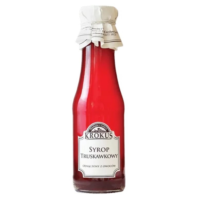SYROP TRUSKAWKOWY BEZGLUTENOWY 355 g (280 ml) - KROKUS