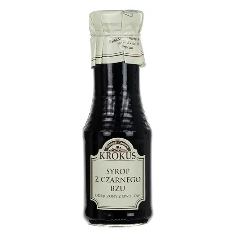 SYROP Z CZARNEGO BZU BEZGLUTENOWY 355 g (280 ml) - KROKUS