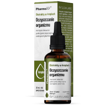 EKSTRAKTY W KROPLACH NA OCZYSZCZANIE ORGANIZMU BEZGLUTENOWE 30 ml - PHARMOVIT (CLEAN LABEL)