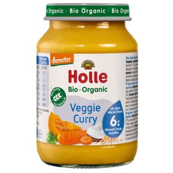 WARZYWNE CURRY BEZ DODATKU CUKRÓW BEZGLUTENOWE OD 6 MIESIĄCA DEMETER BIO 190 g (SŁOIK) - HOLLE