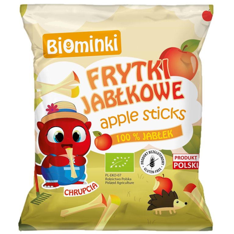 FRYTKI JABŁKOWE BEZGLUTENOWE BIO 40 g - BIOMINKI