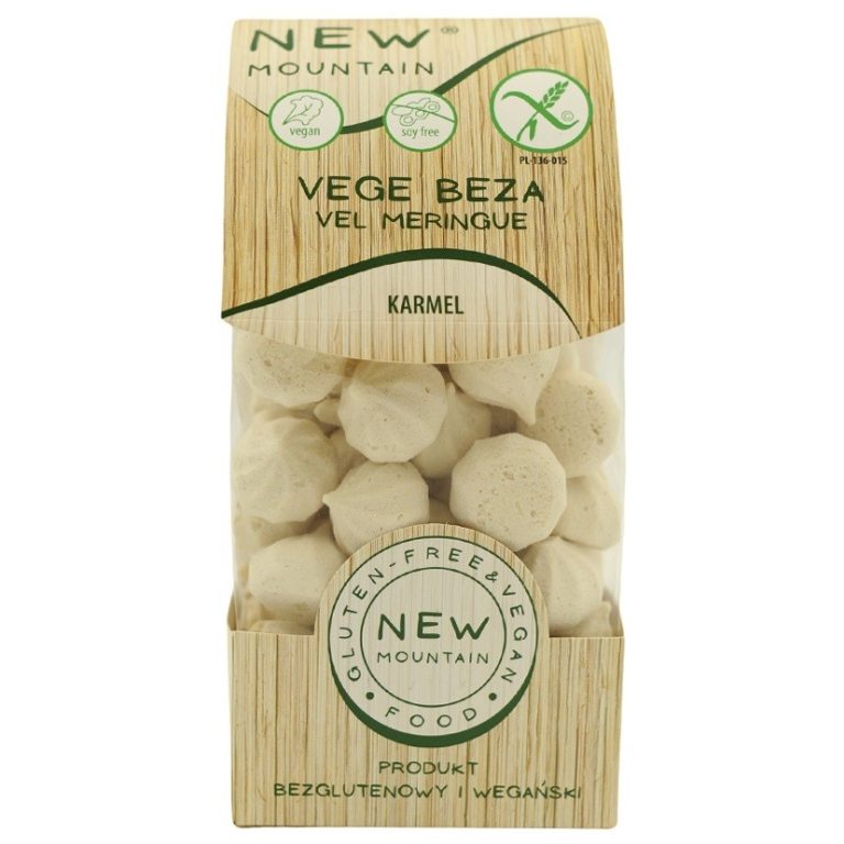 BEZY WEGAŃSKIE KARMELOWE BEZGLUTENOWE 50 g - NEW MOUNTAIN