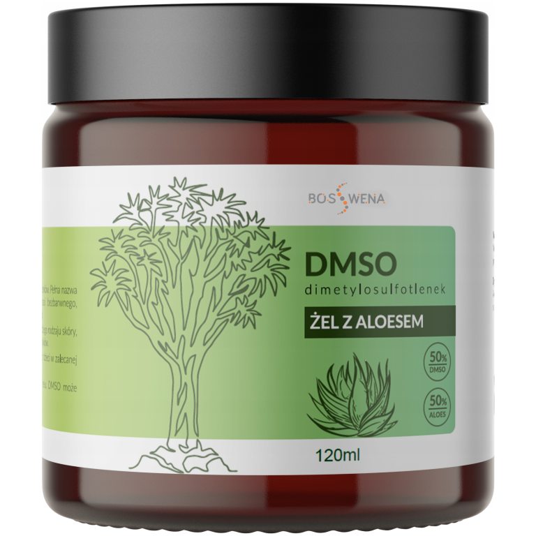 DMSO 99,9% żel 50% aloesem 120ml z miazgi drzewnej