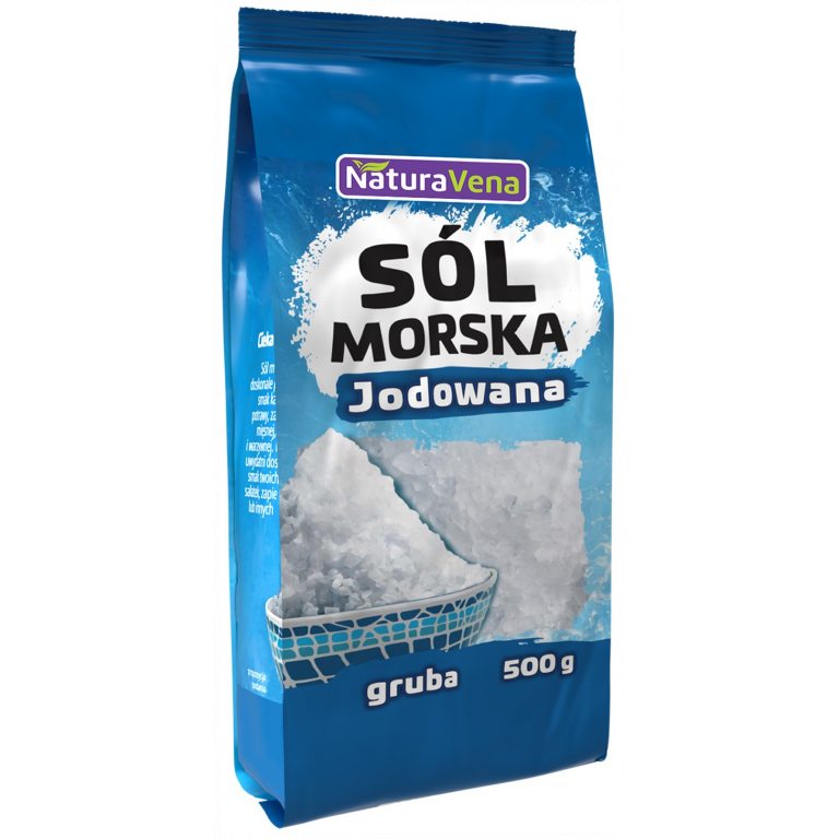 SÓL MORSKA GRUBO MIELONA JODOWANA 500 g - NATURAVENA