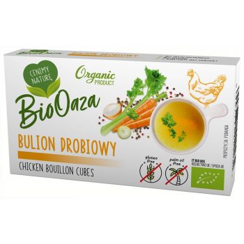 BULION - KOSTKI DROBIOWE BEZ DODATKU CUKRÓW BEZGLUTENOWE BIO (6 x 11 g) 66 g - BIOOAZA