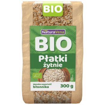 PŁATKI ŻYTNIE BIO 300 g - NATURAVENA