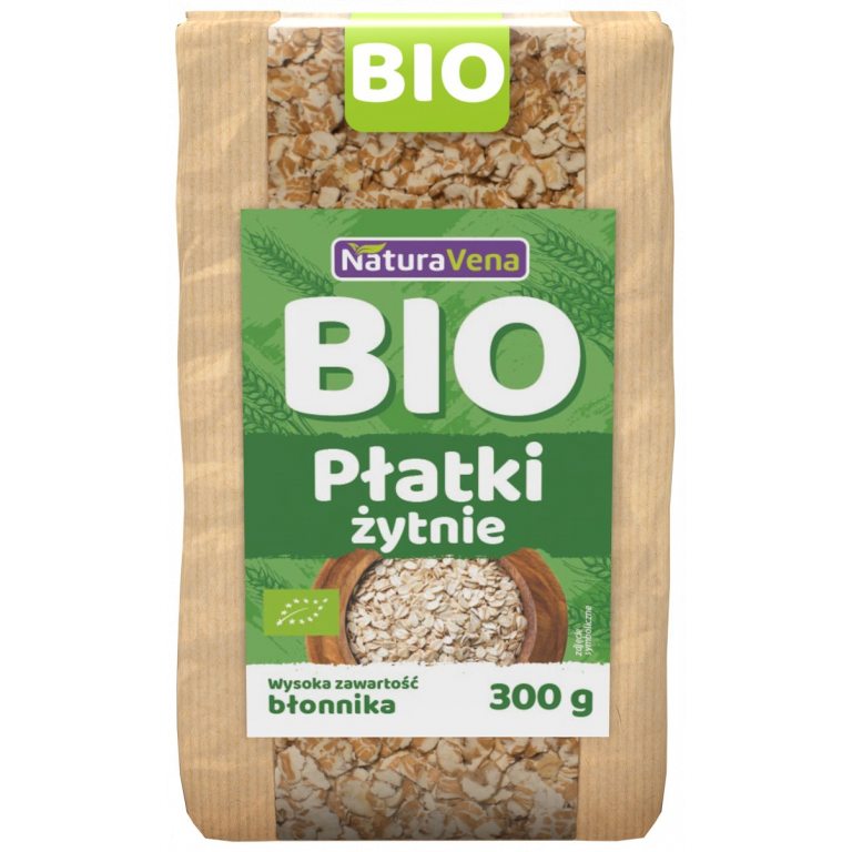 PŁATKI ŻYTNIE BIO 300 g - NATURAVENA