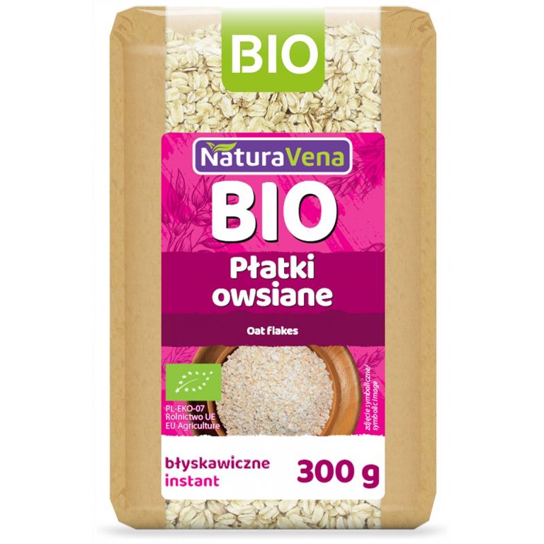 PŁATKI OWSIANE BŁYSKAWICZNE BIO 300 g - NATURAVENA